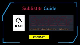 Sublist3er Guide  Quick  Basics  Kali Linux [upl. by Adan]