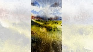 Semi Abstract Watercolour Painting Using Granulation Medium [upl. by Ahsemal]