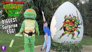 Giant TMNT Surprise Egg on HobbyFamilyTV [upl. by Anaes247]