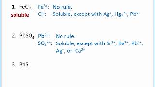 CHEMISTRY 101  Solubility rules and precipitation reactions [upl. by Ecnahs]