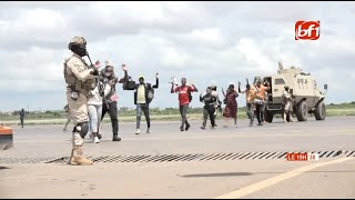 Sécurité aéroportuaire  une simulation de prise dotage à laéroport international de Ouagadougou [upl. by Chemush]