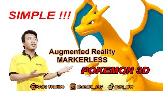 Cara Simple Membuat AR Markerless Pokemon 3D dengan EASY AR  UNITY 3D Ver 2021  PART 1 [upl. by Stieglitz]