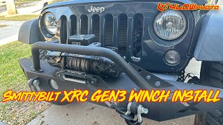 Smittybilt XRC GEN3 winch install on a Jeep [upl. by Asante]