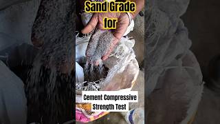 Sand Cement Compressive Strength Test sand grade compressivestrength cementtest cement shorts [upl. by Alaunnoif]