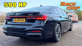 BMW 7 Series 750i G11  RACECHIP  STOCK vs TUNED  REVIEW on AUTOBAHN [upl. by Thomsen635]