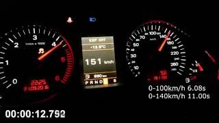 Audi A6 30 TDI Quattro tiptronic ASB stage 1 acceleration 0100kmh 608s [upl. by Aekahs]