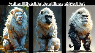 🦁 Découverte Incroyable  L’Animal Hybride Entre Lion Blanc et Gorille  🦍 [upl. by Magulac]