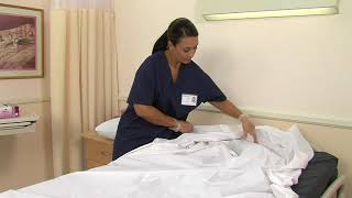 CNA711  The Nursing Assistant Bedmaking [upl. by Eiralav]