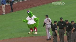 Phanatic urges umps to start game [upl. by Berner]