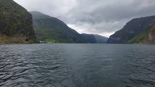 Ferry from Flåm to Gudvangen  Norway in a Nutshell Fjord Cruise [upl. by Ilwain461]