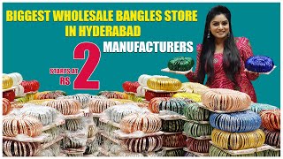 Biggest Wholesale Bangles Market In Hyderabad  Starts at Rs2 Bangles Manufacturers Hyderabad [upl. by Kallista]