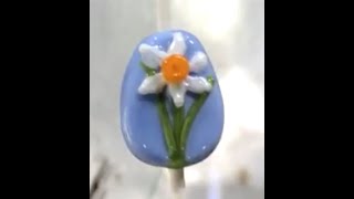 Make a daffodil flower glass bead with Marcy Lamberson [upl. by Fondea]