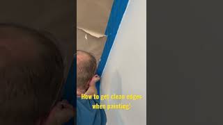 Caulking the edges of your tape when painting can help you get clean lines painting howto [upl. by Vallie]