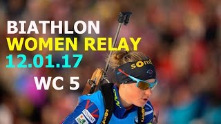 BIATHLON WOMEN RELAY 12012017 World Cup 5 Ruhpolding Germany [upl. by Rehpotsyrhc175]