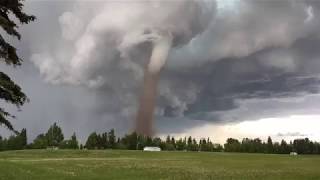 Tornado at Three Hills Alberta  June 2 2017  Time Lapse [upl. by Drapehs683]