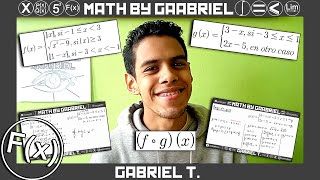 Composición de Funciones a Trozos  Regla de Correspondencia 🖤⚔️ Math by Gaabriel [upl. by Enialahs725]