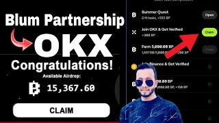 How To Connect OKX With Blum Crypto Blum Partnership With OKX Exchange [upl. by Jarib643]