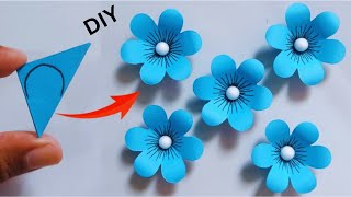 Easy Paper Flower Making  How To Make Paper Flower Craft  Paper Flower Making Step By Step [upl. by Aryk]