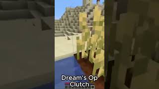 Dreams Op Clutch in Minecraft 😎👑 Real vs Animation minecraft shorts dream [upl. by Ahsimed]