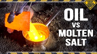 Molten Salt Dropped in Oil TKOR Dives Into Molten Salt In Oil Experiment And More [upl. by Weinhardt]