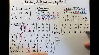 Matrice 3x3 avec déterminant nul impact sur le calcul dinverse et sur un système linéaire [upl. by Annnora]