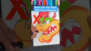 Don’t Use This Paper With Posca Markers 😡 Drawing art shorts [upl. by Art]