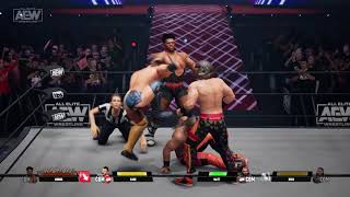 AEW Fight Forever  Tag Match Cage and Hobbs VS Young Bucks [upl. by Eelarat]