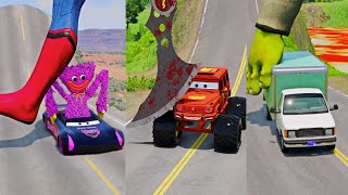 Weird Cars amp Strange Cars VS Bollard amp Hammer Hulks Foot Stream 4 Crush in BeamNGdrive shorts [upl. by Bigford960]