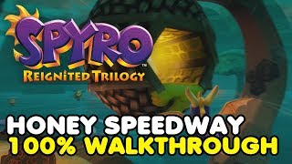 Spyro 3 HONEY SPEEDWAY 100 Walkthrough Reignited [upl. by Releyks348]