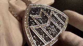 Custom Diamond Rick Ross Maybach Music Piece Teflon Don Pendant Lab Jewelry Connect Cluster Chain [upl. by Aiderfla]