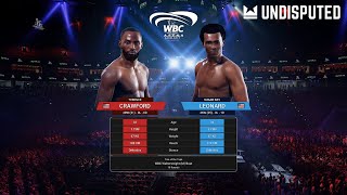 Undisputed Boxing Simulation Gameplay on Xbox Series X Terence Crawford vs Sugar Ray Leonard [upl. by Hobart]