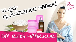 Omg Noch nie so glänzende Haare  Glänzendes Haar mit Reishaarkur  Rice Water Challenge [upl. by Geiger921]