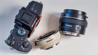 Using Canon EF lens on Sony EMount Camera [upl. by Ponton987]