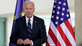 US president Joe Biden calls for more Western support to Ukraine on visit to Berlin [upl. by Nevart125]