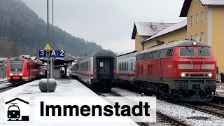 Bahnhof Immenstadt RangierStress mit 3 x BR 218 und 3 x Alex [upl. by Ayian696]