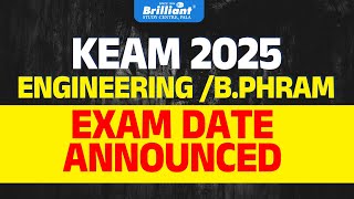 KEAM 2025  Engg  BPharm Exam date Announced [upl. by Lectra]