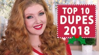 Top 10 Drugstore DUPES of 2018 [upl. by Einiffit]