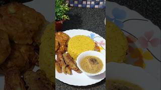 birthday thali pulao bengali thali😋youtubefeed shorts পরিবেশন [upl. by Atteroc333]