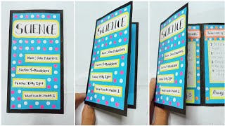 How to make handmade Beautiful BROCHURE for school project  With design ideas [upl. by Navets]