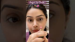 Lipstick Combo 🤎💖 For Infian Skin Tone🤩🔥lipcombotutorial lipsticktutorial shortsfeed [upl. by Yborian50]