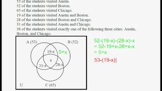 Venn Diagrams and Sets 07 [upl. by Kobi972]