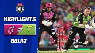 Sydney Sixers v Sydney Thunder  BBL13 [upl. by Jerrie]