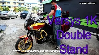 Kawasaki Versys 1000 Centre Stand  Double Stand [upl. by Ellicul196]