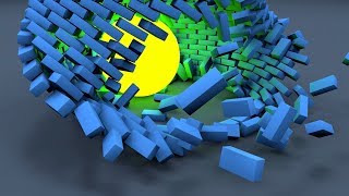 A round wall collapses  DOWNLOAD  CINEMA 4D Animation  ❤️ C4D4U [upl. by Daniyal702]