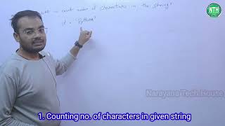 1 Counting number of Characters in String  Mr Narayana  By Mr SudharsanIntern  9010607010 [upl. by Llenral]