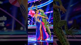 The Woman Performs a Fusion with a Giant Lizard on AGT agt americagottalent magic [upl. by Darken]