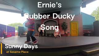 Ernies Rubber Ducky Song at Sesame Place Sesame Street Character Bert and Ernie [upl. by Eibbor90]