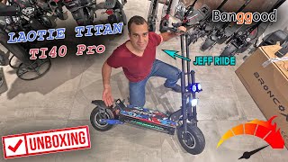 Trottinette électrique 100kmh Laotie Titan TI40 Pro Banggood [upl. by Corbie]