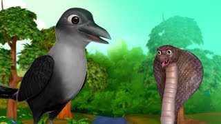 The Snake and the Crow  Telugu Stories for Kids  Infobells [upl. by Joli]