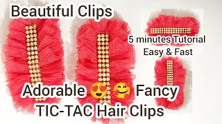 BEAUTIFUL amp ADORABLE TICTAC HAIR CLIPS  FAST amp EASY 5 MINUTES TUTORIAL  FASHION FOR KIDS [upl. by Denoting]